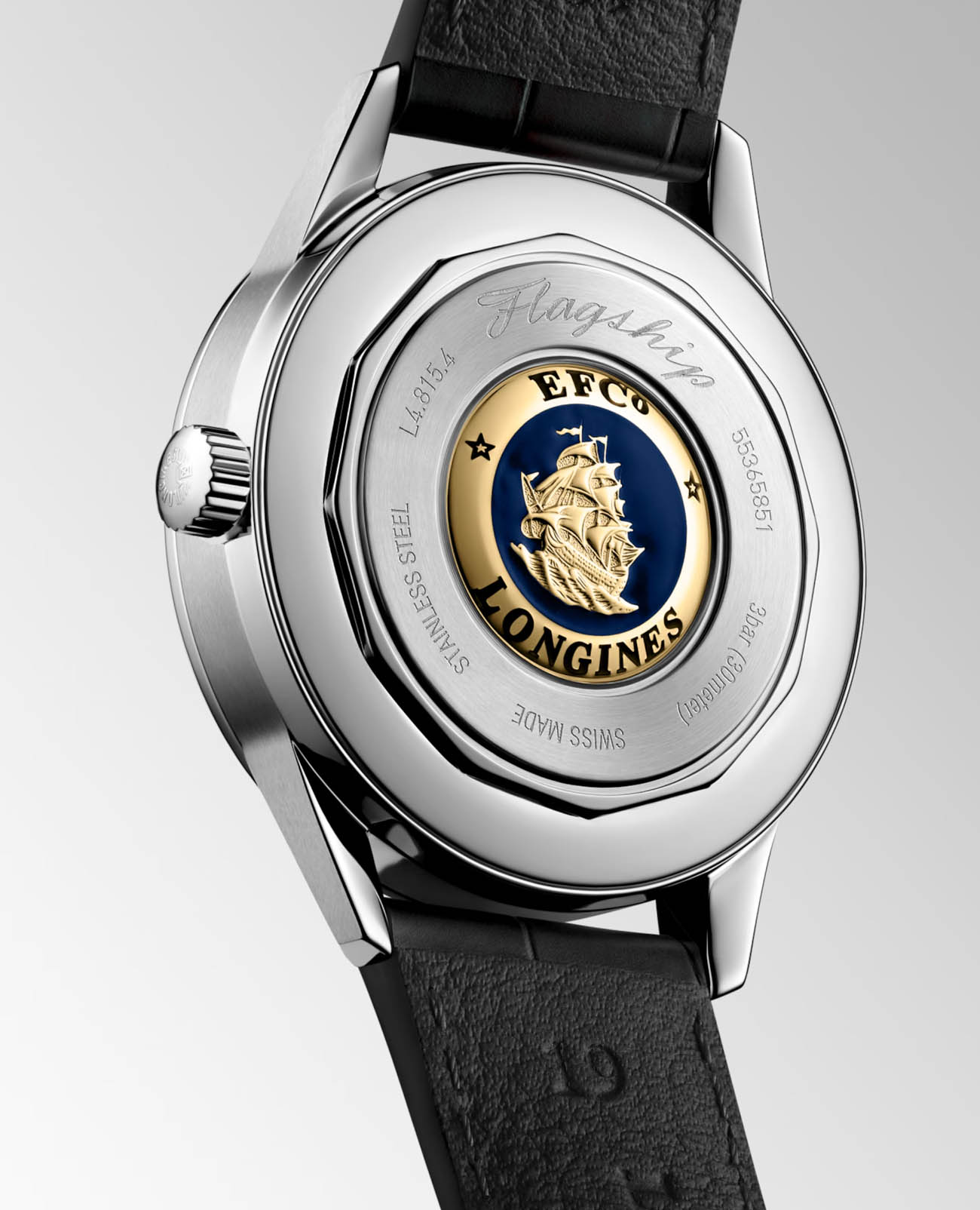 Longines Longines Flagship Heritage L4.815.4.02.2 , наручные мужские часы фото под углом