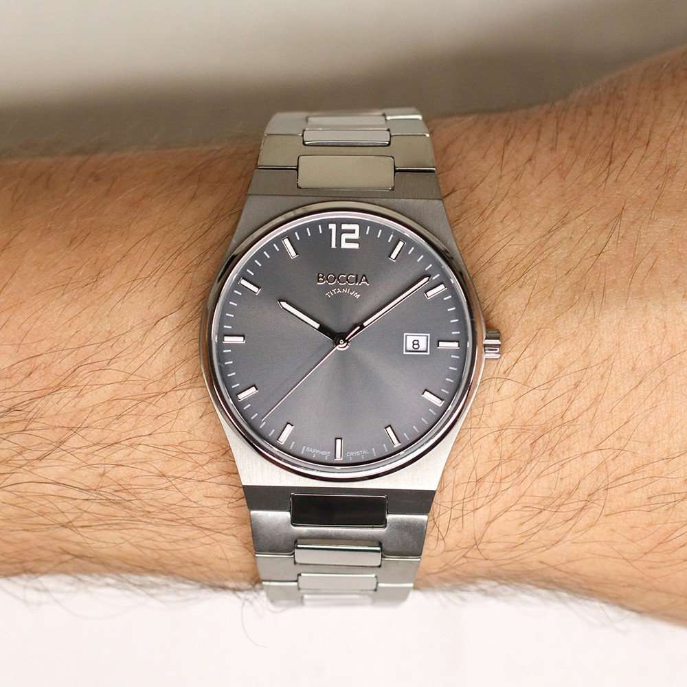 Boccia Titanium Boccia Titanium Circle-Oval 3661-02 , наручные мужские часы фото под углом