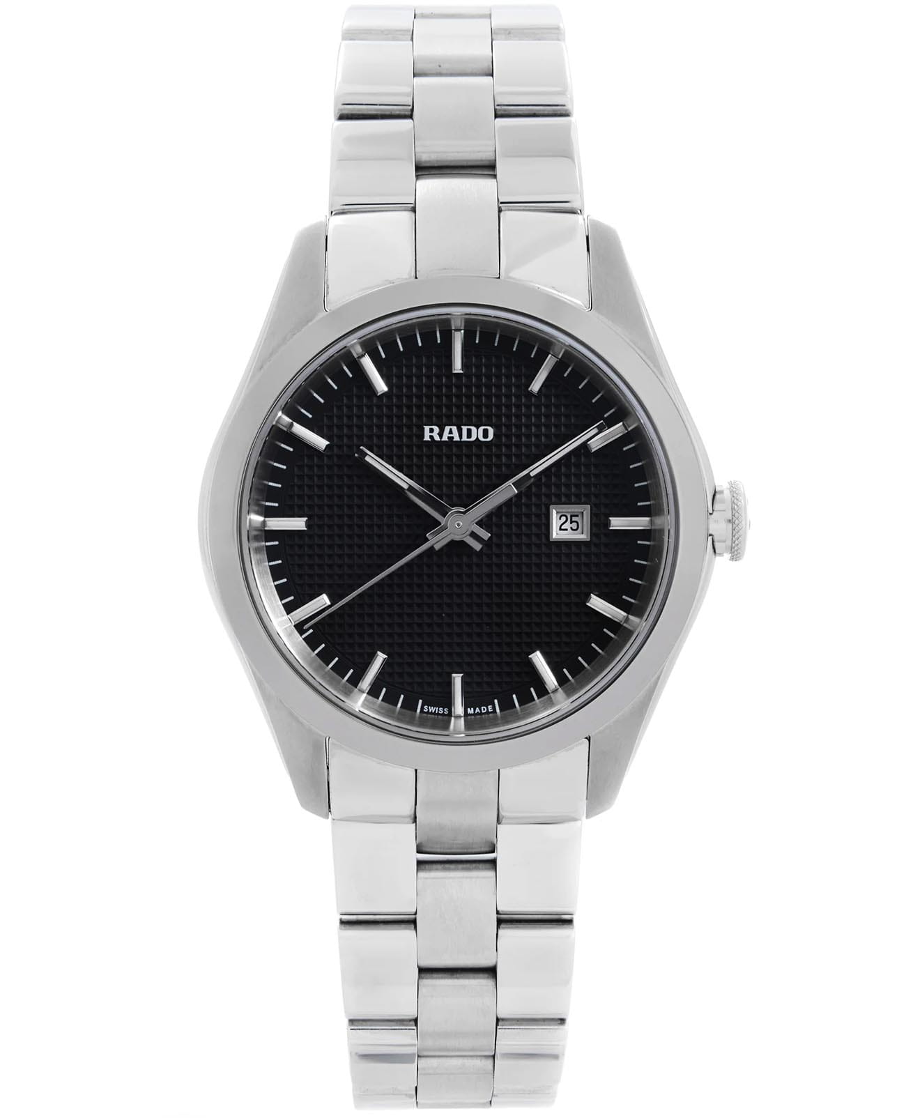 Rado Rado Hyperchrome R32110163  R32110163 кварцевые женские часы черный циферблат, браслет нержавеющая сталь — вид спереди