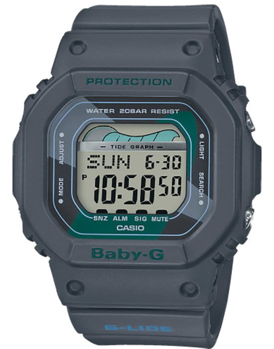 Casio Casio G-Shock BLX-560VH-1E  BLX-560VH-1ER электронные женские часы черный циферблат, браслет пластик — вид спереди