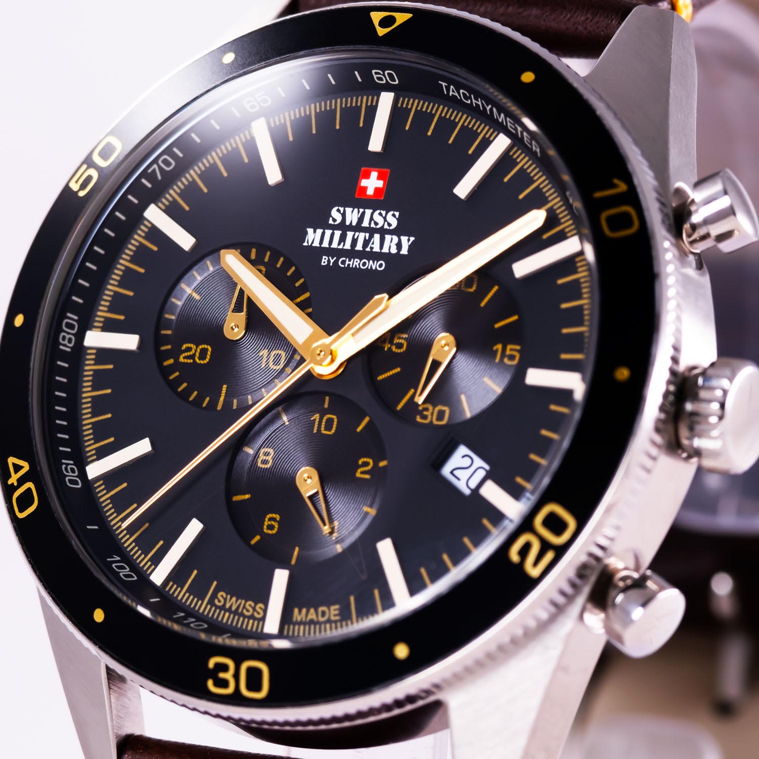 Swiss Military by Chrono Swiss Military by Chrono SM34079.06 , наручные мужские часы фото под углом