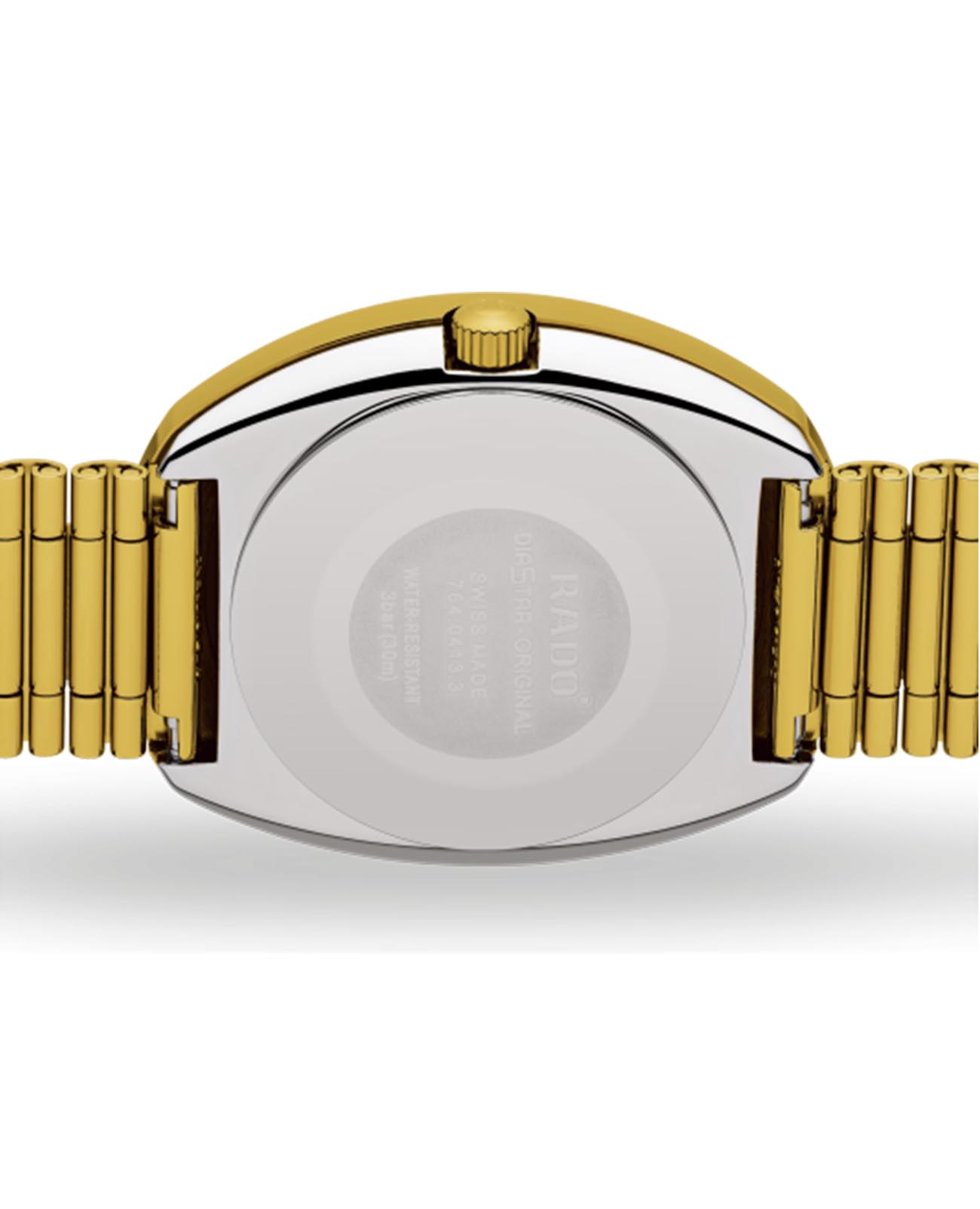 Rado Rado The Original R12416034,  швейцария женские часы на браслете сталь + золото боковой вид