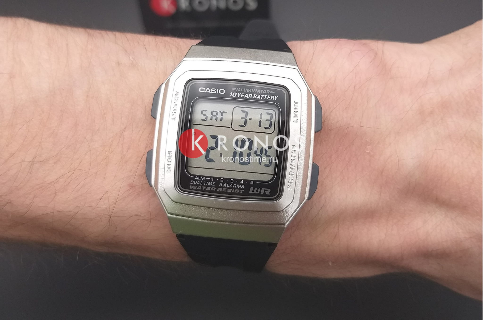 Casio Casio Collection F-201WAM-7A женские часы серый циферблат на запястье