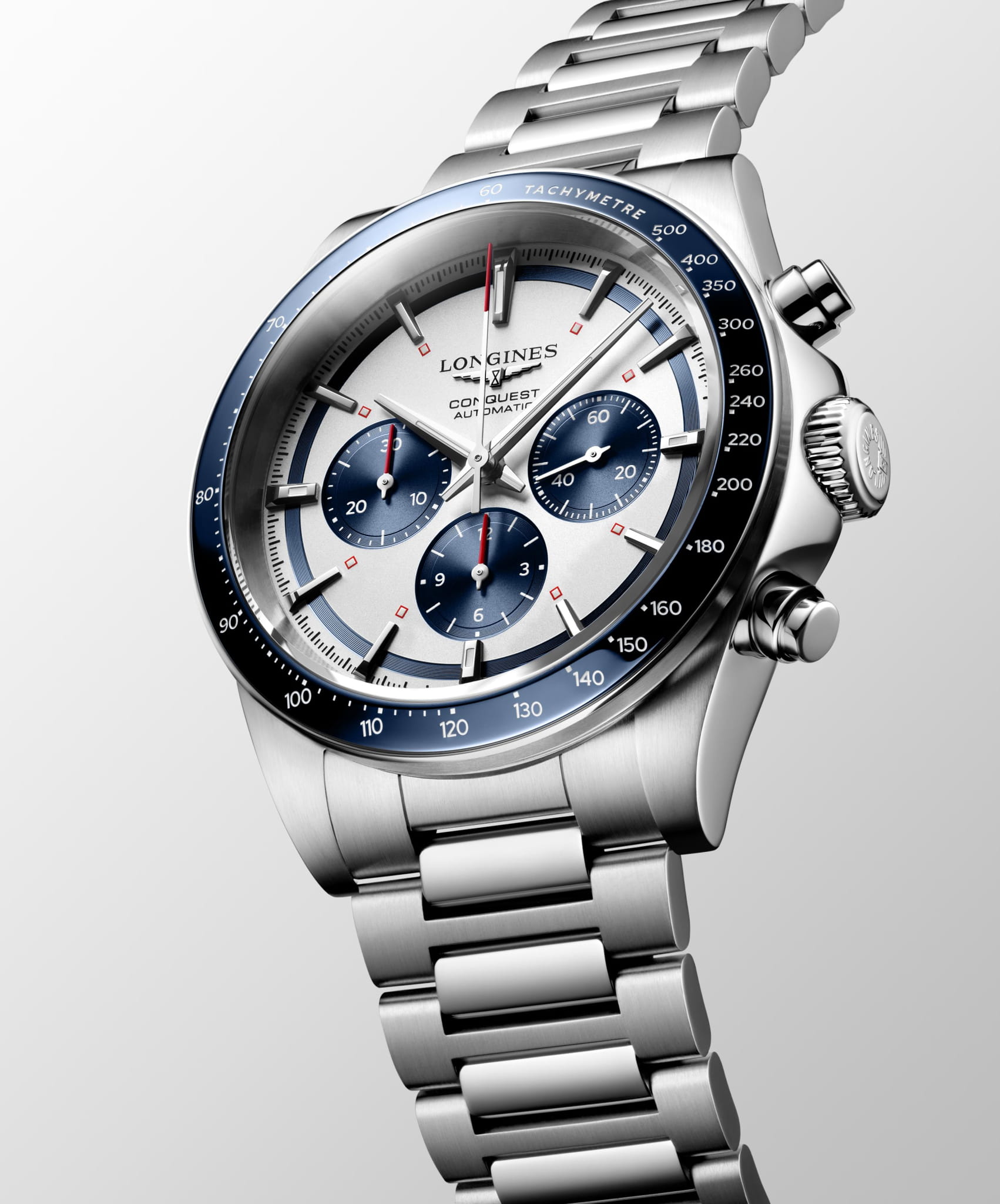 Оригинальные часы Longines Longines Conquest L3.835.4.98.6 механические калибр механизма  общий вид