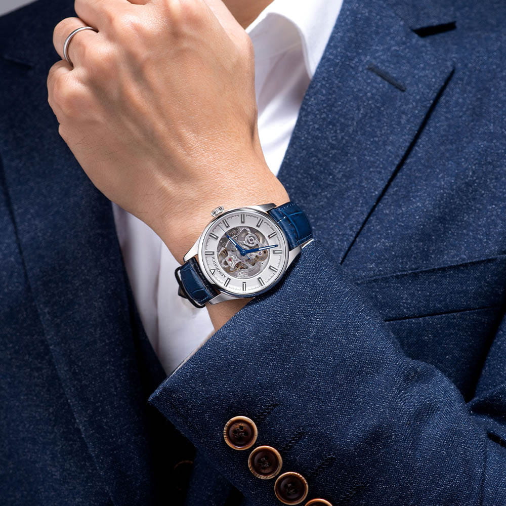 Оригинальные часы Aerowatch Aerowatch Les Grandes Classiques Skeleton Automatic 60996 AA02 SQ механические калибр механизма  общий вид