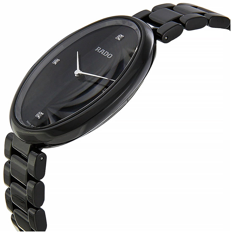 Rado Rado Esenza Ceramic Touch R53093712,  швейцария женские часы на браслете керамика боковой вид