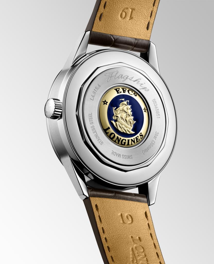 Longines Longines Flagship Heritage L4.815.4.78.2, flagship швейцария мужские часы на браслете кожаный боковой вид
