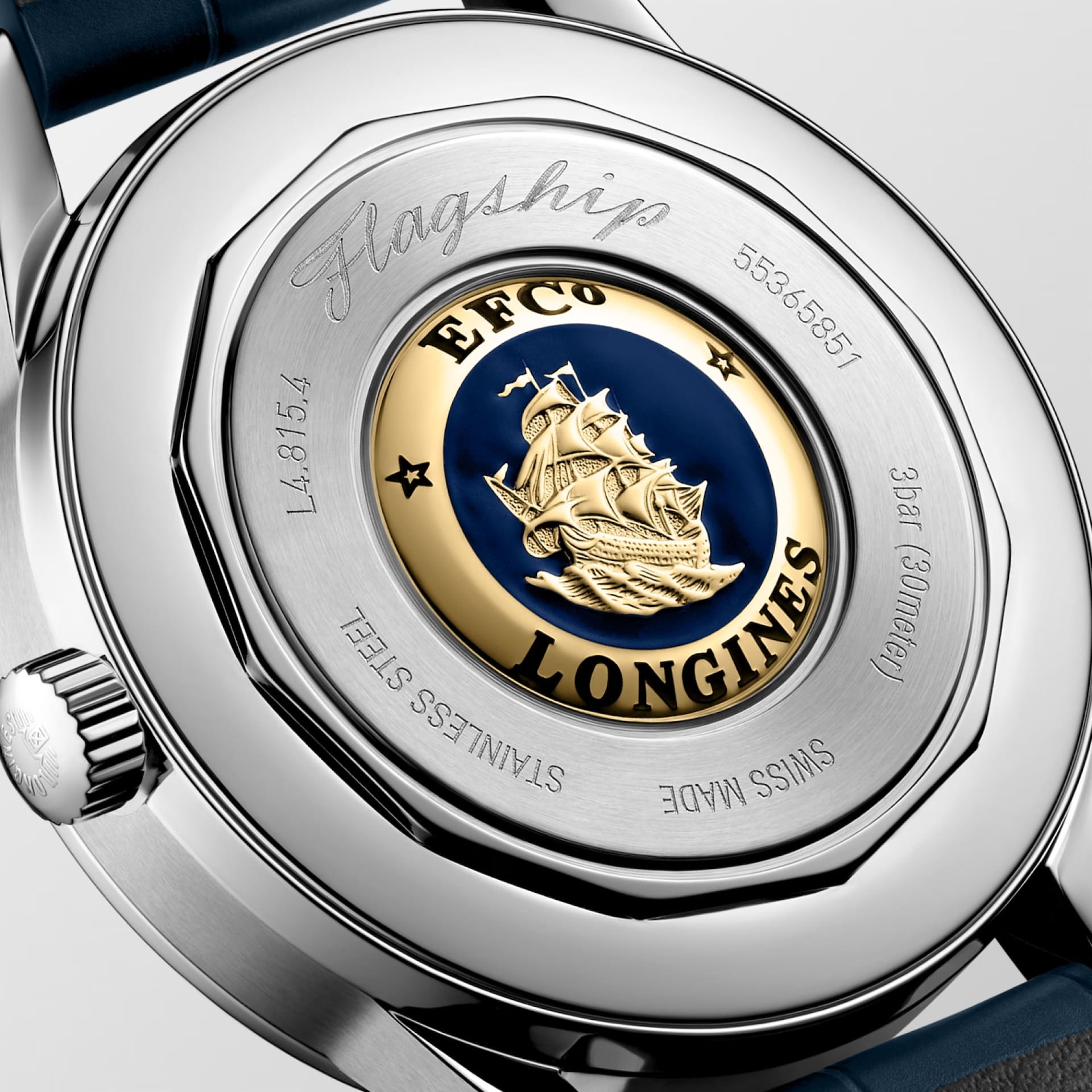 Longines Longines Flagship Heritage L4.815.4.92.2  - задняя крышка сталь металл корпуса, швейцария часы