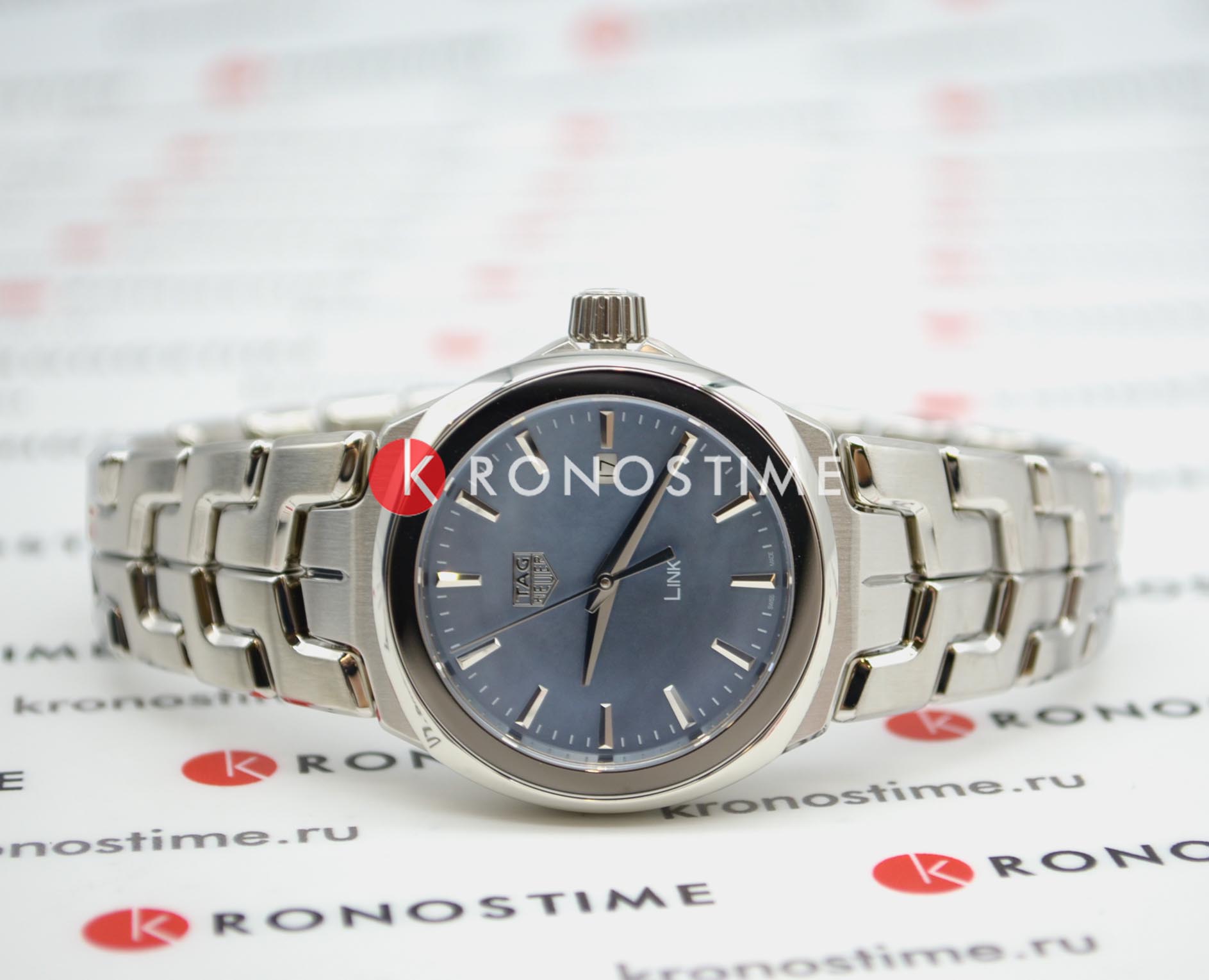 TAG Heuer TAG Heuer Link WBC1311.BA0600 кварцевые женские часы часы крупный план голубой циферблата