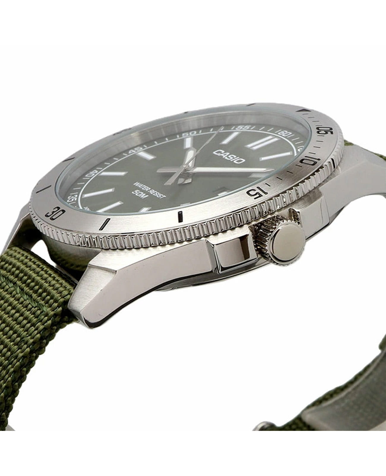 Casio Casio Collection MTP-B155C-3EV мужские часы зеленый циферблат на запястье
