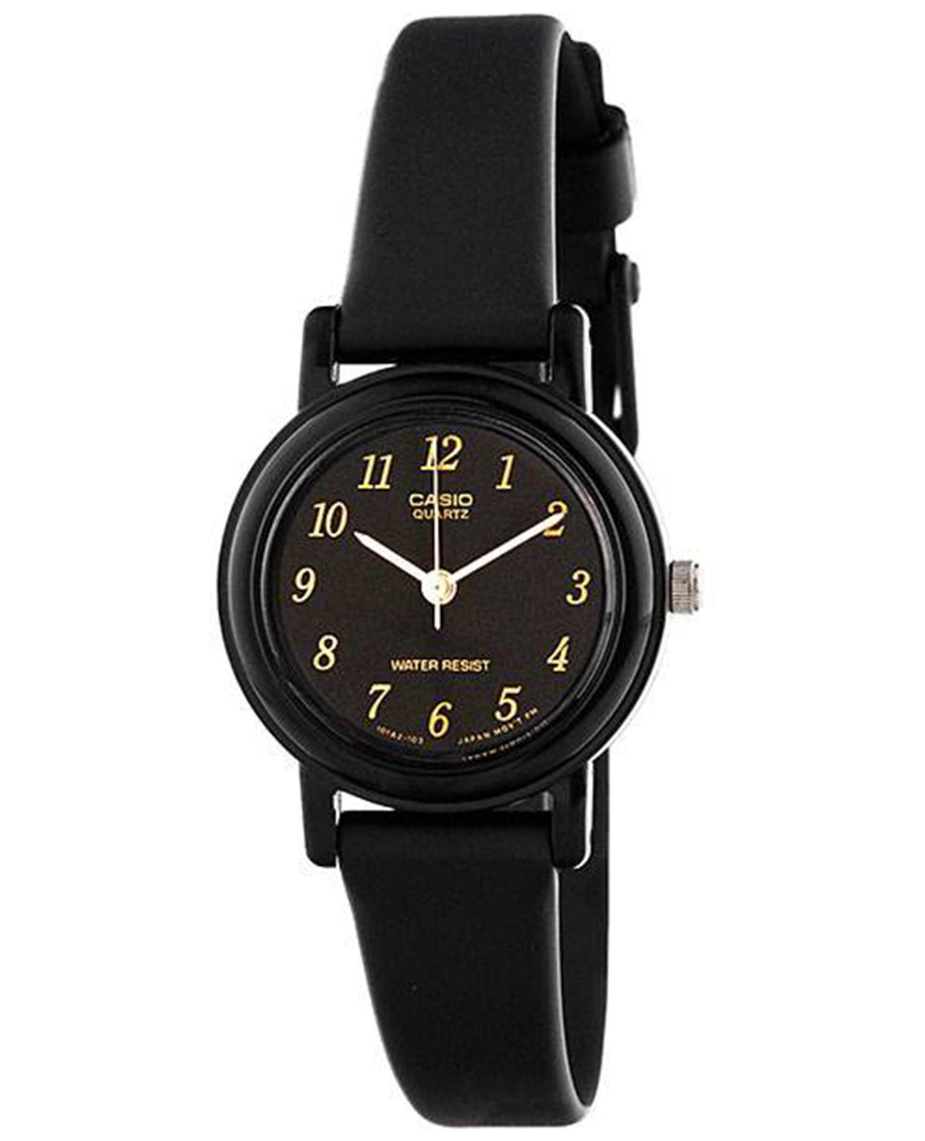 Casio Casio Collection LQ-139AMV-1ELDF (LQ-139AMV-1)  LQ-139AMV-1EL кварцевые женские часы черный циферблат, браслет пластик — вид спереди