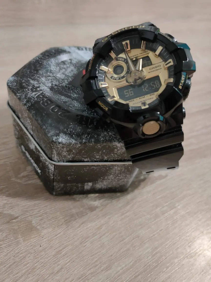 Часы Casio G-Shock GA-710GB-1A купить в Хабаровске по цене 22391 RUB:  описание, характеристики