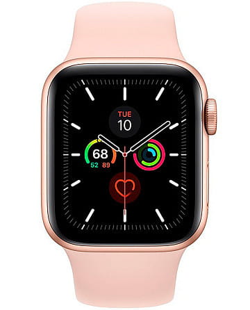 Apple Watch Series 5, 44 мм, корпус из алюминия цвета «розовое золото»